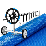 Darrahopens Home & Garden > Pool & Accessories > Pool Covers & Accessories Aqua Buddy Pool Cover 600 Micron Solar Heat 9.5x5m Blanket w/ 5.55m Roller Blue