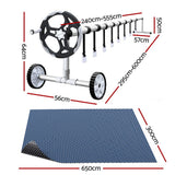 Darrahopens Home & Garden > Pool & Accessories > Pool Covers & Accessories Aquabuddy Pool Cover 600 Micron 6.5x3m w/ Roller 5.55m Swimming Pools Black Solar Blanket