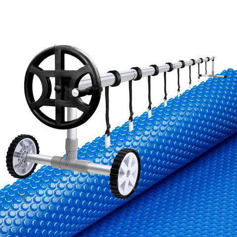 Darrahopens Home & Garden > Pool & Accessories > Pool Covers & Accessories Aquabuddy Pool Cover 600 Micron 7x4m w/ Roller 4m Swimming Pools Solar Blanket