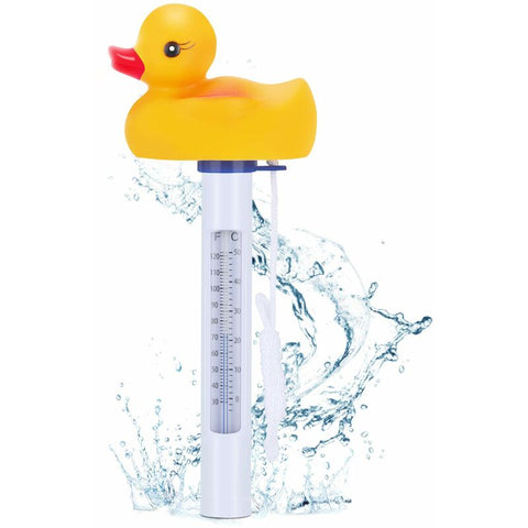 Darrahopens Home & Garden > Pool & Accessories > Pool Covers & Accessories Floating Duck Style Pool Thermometer with String for Outdoor Indoor Pools Hot Tubs Spas