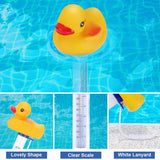 Darrahopens Home & Garden > Pool & Accessories > Pool Covers & Accessories Floating Duck Style Pool Thermometer with String for Outdoor Indoor Pools Hot Tubs Spas