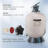 Darrahopens Home & Garden > Pool & Accessories > Pool Covers & Accessories Hayward SX180LA Sand Cylinder Drain Cap with Gasket Compatible with Pro Series Sand Filter Replacement Accessory