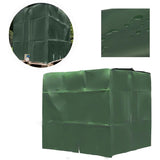 Darrahopens Home & Garden > Pool & Accessories > Pool Covers & Accessories IBC Tank Cover Compatible with 1000L Tank Green 120x100x116cm Dustproof Anti-UV Anti-Rain Water Container Protective Cover