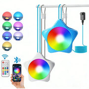 Darrahopens Home & Garden > Pool & Accessories > Pool Covers & Accessories LED swimming pool light, supports APP control, 10W, 150mm diameter, 108 LED beads, dimmable underwater light, IP68 waterproof, 12V color-changing pool light, suitable for above-ground swimming pools.