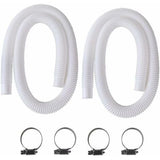Darrahopens Home & Garden > Pool & Accessories > Pool Covers & Accessories Pool Hose 2-Pack, 32mm Diameter 150cm Length for Above Ground Pools, Compatible with Intex 330 GPH 530 GPH 1000 GPH Pumps Black