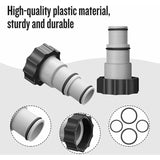 Darrahopens Home & Garden > Pool & Accessories > Pool Covers & Accessories Replacement Hose Adapter With Clamp For Intex Above Ground Pool, 1.5" To 1.25" Hose Adapter For Threaded Pumps (2 pcs)
