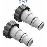 Darrahopens Home & Garden > Pool & Accessories > Pool Covers & Accessories Replacement Hose Adapter With Clamp For Intex Above Ground Pool, 1.5" To 1.25" Hose Adapter For Threaded Pumps (2 pcs)