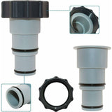 Darrahopens Home & Garden > Pool & Accessories > Pool Covers & Accessories Replacement Hose Adapter With Clamp For Intex Above Ground Pool, 1.5" To 1.25" Hose Adapter For Threaded Pumps (2 pcs)