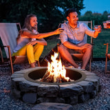 Darrahopens Home & Garden > Pool & Accessories > Pool Covers & Accessories VEVOR Fire Pit Ring, 40-Inch Outer/36-Inch Inner Diameter, 10inch Height 2.5mm Thick Fire Pit Insert, Heavy Duty Carbon Steel Liner DIY Campfire Ring above or In-Ground, for Outdoor Camping, Bonfires