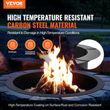 Darrahopens Home & Garden > Pool & Accessories > Pool Covers & Accessories VEVOR Fire Pit Ring, 40-Inch Outer/36-Inch Inner Diameter, 10inch Height 2.5mm Thick Fire Pit Insert, Heavy Duty Carbon Steel Liner DIY Campfire Ring above or In-Ground, for Outdoor Camping, Bonfires