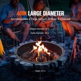 Darrahopens Home & Garden > Pool & Accessories > Pool Covers & Accessories VEVOR Fire Pit Ring, Fire Pit Insert with Barbecue Fire Ring, 40-In Outer/36-In Inner Diameter, 8.5in Height, Carbon Steel Liner DIY Campfire Ring above/In-Ground, for Outdoor Camping, Bonfires