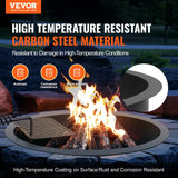 Darrahopens Home & Garden > Pool & Accessories > Pool Covers & Accessories VEVOR Fire Pit Ring, Fire Pit Insert with Barbecue Fire Ring, 40-In Outer/36-In Inner Diameter, 8.5in Height, Carbon Steel Liner DIY Campfire Ring above/In-Ground, for Outdoor Camping, Bonfires