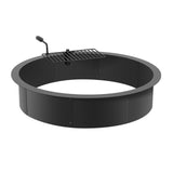 Darrahopens Home & Garden > Pool & Accessories > Pool Covers & Accessories VEVOR Fire Pit Ring, Fire Pit Insert with Barbecue Fire Ring, 40-In Outer/36-In Inner Diameter, 8.5in Height, Carbon Steel Liner DIY Campfire Ring above/In-Ground, for Outdoor Camping, Bonfires