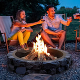 Darrahopens Home & Garden > Pool & Accessories > Pool Covers & Accessories VEVOR Fire Pit Ring, Fire Pit Insert with Barbecue Fire Ring, 40-In Outer/36-In Inner Diameter, 8.5in Height, Carbon Steel Liner DIY Campfire Ring above/In-Ground, for Outdoor Camping, Bonfires
