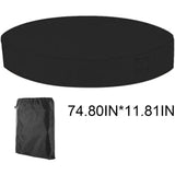 Darrahopens Home & Garden > Pool & Accessories > Pool Covers & Accessories Waterproof UV Resistant Spa Cover for Outdoor Tubs, 200x30cm Round Pool Cover Sunshade, Black