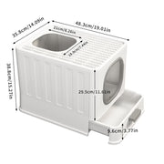 Darrahopens Home & Garden > Pool & Accessories > Pool Sweeps & Vacuums Big Top Entry Deep Tray Enclosed Kitty Cat Litter Box Easy To Clean Pull Handle