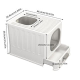 Darrahopens Home & Garden > Pool & Accessories > Pool Sweeps & Vacuums Big Top Entry Deep Tray Enclosed Kitty Cat Litter Box Easy To Clean Pull Handle