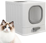 Darrahopens Home & Garden > Pool & Accessories > Pool Sweeps & Vacuums Big Top Entry Deep Tray Enclosed Kitty Cat Litter Box Easy To Clean Pull Handle