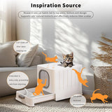 Darrahopens Home & Garden > Pool & Accessories > Pool Sweeps & Vacuums Big Top Entry Deep Tray Enclosed Kitty Cat Litter Box Easy To Clean Pull Handle
