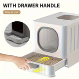 Darrahopens Home & Garden > Pool & Accessories > Pool Sweeps & Vacuums Big Top Entry Deep Tray Enclosed Kitty Cat Litter Box Easy To Clean Pull Handle