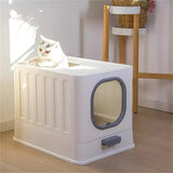 Darrahopens Home & Garden > Pool & Accessories > Pool Sweeps & Vacuums Big Top Entry Deep Tray Enclosed Kitty Cat Litter Box Easy To Clean Pull Handle