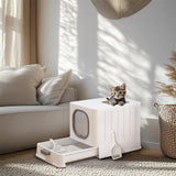Darrahopens Home & Garden > Pool & Accessories > Pool Sweeps & Vacuums Big Top Entry Deep Tray Enclosed Kitty Cat Litter Box Easy To Clean Pull Handle