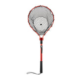 Darrahopens Home & Garden > Pool & Accessories > Pool Sweeps & Vacuums Black High Strength Large Landing Net - Fishing Net with Foldable Handle and Soft Rubber Netting, Dip Net for Fishing, Ideal for Boat, Pier, River Angling