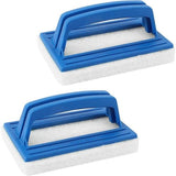 Darrahopens Home & Garden > Pool & Accessories > Pool Sweeps & Vacuums Pool Wall Brush - Sponge Pool Brush - Soft - Hot Tub Cleaning Brush - Pool Sponge Cleaner with Handle (White) Set of 2