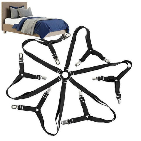Darrahopens Home & Garden > Pool & Accessories > Pool Toys & Inflatables 6-Head Elastic Bed Sheet Holder Clips, Adjustable Strong Grippers