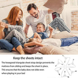Darrahopens Home & Garden > Pool & Accessories > Pool Toys & Inflatables 6-Head Elastic Bed Sheet Holder Clips, Adjustable Strong Grippers