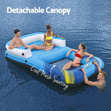 Darrahopens Home & Garden > Pool & Accessories > Pool Toys & Inflatables Bestway Inflatable Floating Island Float Lounger Sunshade Pool Bed 3.05Mx1.86M