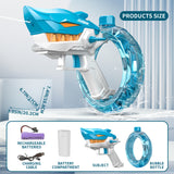 Darrahopens Home & Garden > Pool & Accessories > Pool Toys & Inflatables Blue Electric Shark Water Gun for Kids - Automatic Continuous Shot Blaster with Large Capacity Water Bottle & Rechargeable Lithium Battery - Long Range Summer Outdoor Toy