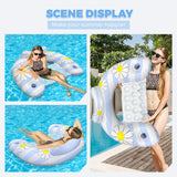 Darrahopens Home & Garden > Pool & Accessories > Pool Toys & Inflatables Daisy Inflatable Pool Floats 2-Pack for Adults: U-Shaped Lounge Chairs with Cup Holders, Portable for Pool, Beach, Summer Fun