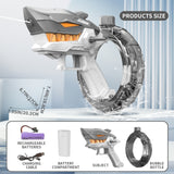 Darrahopens Home & Garden > Pool & Accessories > Pool Toys & Inflatables Grey Electric Shark Water Gun for Kids - Automatic Continuous Shot Blaster with Large Capacity Water Bottle & Rechargeable Lithium Battery - Long Range Summer Outdoor Toy