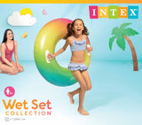 Darrahopens Home & Garden > Pool & Accessories > Pool Toys & Inflatables Intex Rainbow Ombre Tube Pool Float 58202