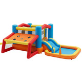 Darrahopens Home & Garden > Pool & Accessories > Pool Toys & Inflatables Keezi Inflatable Kids Pool Play Park Jumping Castle Volleyball Net with Blower Balls 4mx4.37m In Australia - Darrahopens
