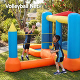 Darrahopens Home & Garden > Pool & Accessories > Pool Toys & Inflatables Keezi Inflatable Kids Pool Play Park Jumping Castle Volleyball Net with Blower Balls 4mx4.37m In Australia - Darrahopens