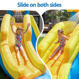 Darrahopens Home & Garden > Pool & Accessories > Pool Toys & Inflatables Keezi Inflatable Kids Pool Water Slide Splash Castle Football 622cmx542cm In Australia - Darrahopens