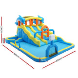 Darrahopens Home & Garden > Pool & Accessories > Pool Toys & Inflatables Keezi Inflatable Splash Kids Pool Water Slide Park with Blower 4m x 5.65m In Australia - Darrahopens