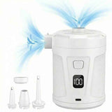 Darrahopens Home & Garden > Pool & Accessories > Pool Toys & Inflatables Outdoor Camping Digital Electric Air Pump, 5200mAh Built-in Battery, for Air Mattresses and Swim Rings - White