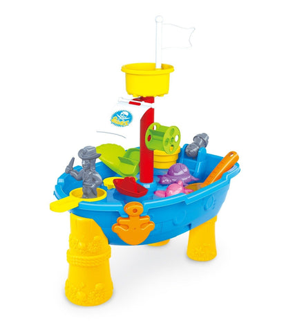 Darrahopens Home & Garden > Pool & Accessories > Pool Toys & Inflatables Pirate Ship Modelled, Sand and Water Table with 24 Accessories