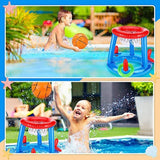 Darrahopens Home & Garden > Pool & Accessories > Pool Toys & Inflatables Pool Basketball Hoop - Inflatable Basketball Stand For Swimming Pool Floating Pool Basketball Outdoor Water Game Summer