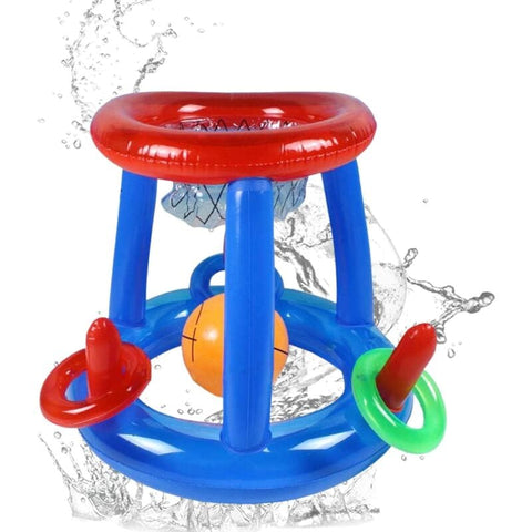 Darrahopens Home & Garden > Pool & Accessories > Pool Toys & Inflatables Pool Basketball Hoop - Inflatable Basketball Stand For Swimming Pool Floating Pool Basketball Outdoor Water Game Summer