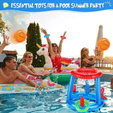 Darrahopens Home & Garden > Pool & Accessories > Pool Toys & Inflatables Pool Basketball Hoop - Inflatable Basketball Stand For Swimming Pool Floating Pool Basketball Outdoor Water Game Summer