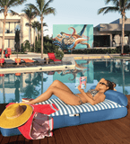 Darrahopens Home & Garden > Pool & Accessories > Pool Toys & Inflatables Spire Adalus Luxury Pool Lounge Blue Stripe RL-935B
