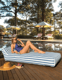 Darrahopens Home & Garden > Pool & Accessories > Pool Toys & Inflatables Spire Paradisus Luxury Pool Lounge Blue Stripe RL-884B