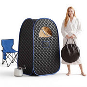 Devanti Portable Steam Sauna Tent 1-Min PoP Up 1000W 2L Steamer Home SPA Timer In Australia - Darrahopens