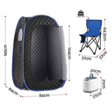 Devanti Portable Steam Sauna Tent 1-Min PoP Up 1000W 2L Steamer Home SPA Timer In Australia - Darrahopens
