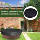Darrahopens Home & Garden > Pool & Accessories > Spas & Accessories Round Spa Cover Waterproof 190T Brown, 215 x 70 cm