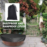 Darrahopens Home & Garden > Pool & Accessories > Spas & Accessories Round Spa Cover Waterproof 190T Brown, 215 x 70 cm